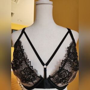 Victoria's Secret Black Lace Triangle Bra